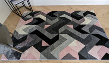 Load image into Gallery viewer, Blush Pink Modern Herringbone Runner Rug - Boston