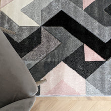 Load image into Gallery viewer, Blush Pink Modern Herringbone Runner Rug - Boston