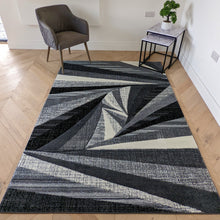 Load image into Gallery viewer, Grey Splinter Geometric Living Room Rug - Boston