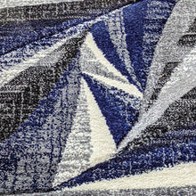 Load image into Gallery viewer, Navy Blue Splinter Geometric Living Room Rug - Boston