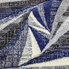 Load image into Gallery viewer, Long Navy Blue Splinter Hall Runner Rug - Boston
