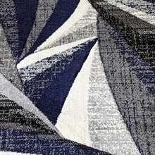 Load image into Gallery viewer, Navy Blue Splinter Geometric Living Room Rug - Boston