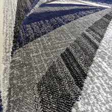 Load image into Gallery viewer, Navy Blue Splinter Geometric Living Room Rug - Boston