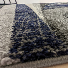 Load image into Gallery viewer, Navy Blue Splinter Geometric Living Room Rug - Boston