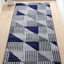 Load image into Gallery viewer, Navy Blue Triangles Area Rug - Boston