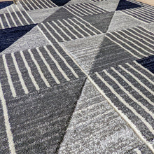 Load image into Gallery viewer, Navy Blue Triangles Area Rug - Boston