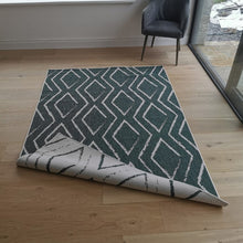 Load image into Gallery viewer, Green Reversible Moroccan Trellis Outdoor Rug - Capri