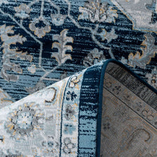 Load image into Gallery viewer, Distressed Blue Vintage Flatweave Living Room Rug - Denver