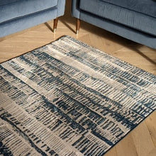 Load image into Gallery viewer, Dark Blue Distresssed Scandi Living Room Rug - Denver