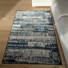 Load image into Gallery viewer, Dark Blue Distresssed Scandi Living Room Rug - Denver