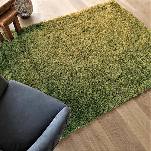 Sage Green Thick Shaggy Rug - Gallery