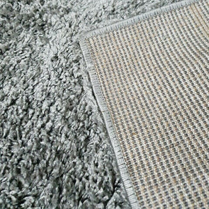 Grey Non Shed Shaggy Rug - Gallery