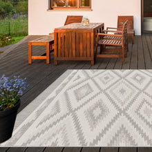 Load image into Gallery viewer, Grey Diamond Geometric Indoor Outdoor Rug - Hydraflex