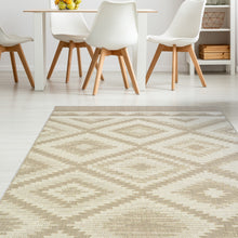 Load image into Gallery viewer, Natural Diamond Geometric Indoor Outdoor Rug - Hydraflex