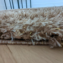Load image into Gallery viewer, Latte Shimmering Polyester Shaggy Rug - Heavy Deco