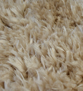 Natural Soft Shimmering Polyester Shaggy Rug - Dokka