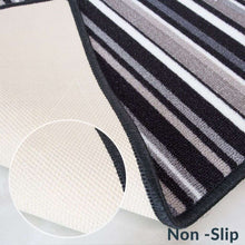 Load image into Gallery viewer, Grey Striped Non Slip and Washable Runner Mat - Barrier
