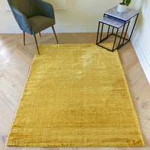 Load image into Gallery viewer, Ochre Yellow Polyester Shaggy Rugs - Lush