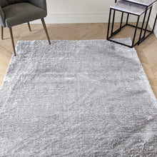Load image into Gallery viewer, Silver Two Tone Polyester Shaggy Rugs - Lush