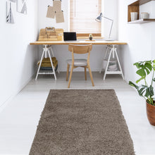Load image into Gallery viewer, Brown Non Shedding 25mm Cosy Shaggy Rug - Aras