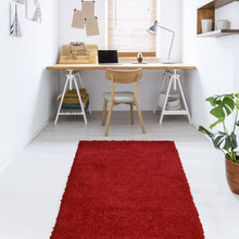 Load image into Gallery viewer, Red Anti Shed 25mm Cosy Shaggy Rug - Aras
