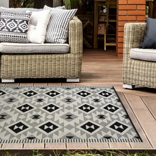 Load image into Gallery viewer, Grey Moroccan Tribal Washable Outdoor Rug - Ota