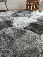 Load image into Gallery viewer, Grey Pebbles Shaggy Rugs - Verge