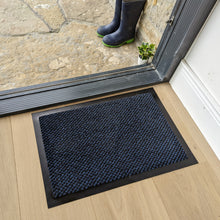 Load image into Gallery viewer, Navy Non Slip And Washable Door Mat - Barrier