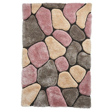 Load image into Gallery viewer, Pebbles, Blush , Pink , Shaggy, black, cream, rug, rugs