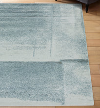 Load image into Gallery viewer, Blue Distressed Abstract Rug - Pori