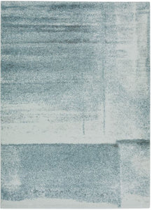 Blue Distressed Abstract Rug - Pori