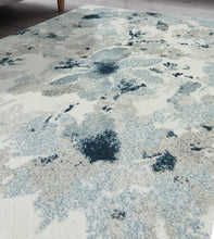 Load image into Gallery viewer, Blue Distressed Floral Living Room Rug - Pori