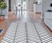 Load image into Gallery viewer, Grey Herringbone Living Room Rug - Islay