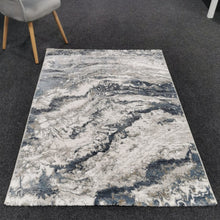 Load image into Gallery viewer, Navy Blue Abstract Living Room Rug - Tuscana