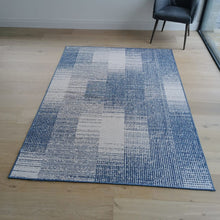 Load image into Gallery viewer, Blue Patchwork Reversible Outdoor Rug - Capri