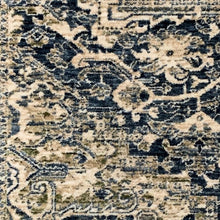 Load image into Gallery viewer, Navy Blue Traditional Viscose Oriental Rug - Ravenna