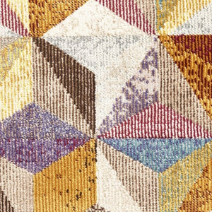 Modern Soft Multicoloured Geometric Rug - 16th Avenue