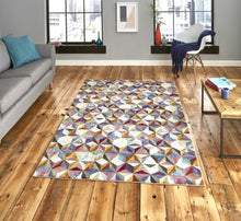 Load image into Gallery viewer, Modern Soft Multicoloured Geometric Rug - 16th Avenue