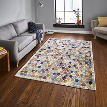 Load image into Gallery viewer, Moroccan Multicoloured Geometric Rug - 16th Avenue