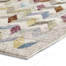Load image into Gallery viewer, Multicoloured Chevron Print Living Room Rug - Malmo