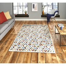 Load image into Gallery viewer, Multicoloured Chevron Print Living Room Rug - 16th Avenue