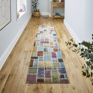 Multicoloured Blocks Living Room Rug - 16th Avenue