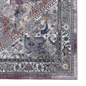 Fuschia & Blue Oriental Area Rug - 16th Avenue