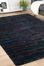 Load image into Gallery viewer, Contemporary Flecked Navy Shaggy Rug - Bursa