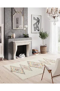 Soft Colourful Aztec Shaggy Rug - Bursa