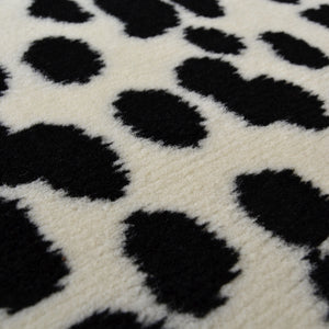 Classic Black and White Leopard Print Area Rug - Islay