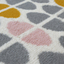 Load image into Gallery viewer, Grey, Pink and Yellow Retro Polka Dots Living Room Rug - Islay