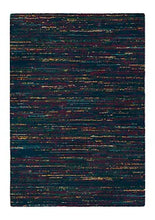 Load image into Gallery viewer, Contemporary Flecked Navy Shaggy Rug - Bursa