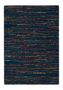 Contemporary Flecked Navy Shaggy Rug - Bursa