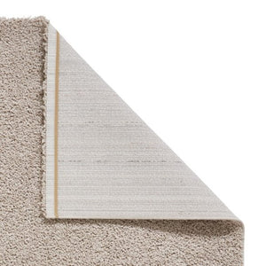 Luxurious Beige Polyester Washable Shaggy Rug -  Bali